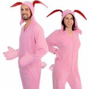 Pajama City Bunny Footed Onesie PJ's w Bunny Ears NEW